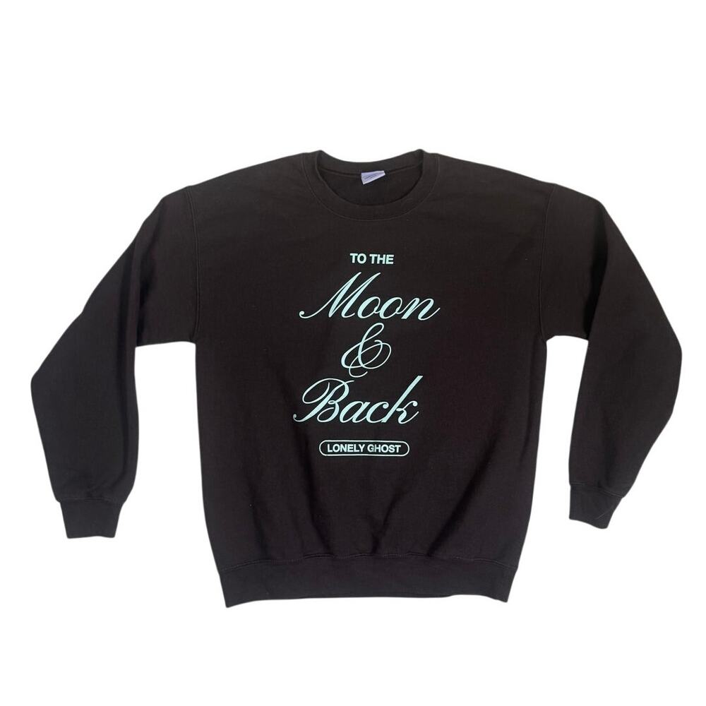 Lonely Ghost To The Moon and Back Logo Crewneck Graphic Brown Medium